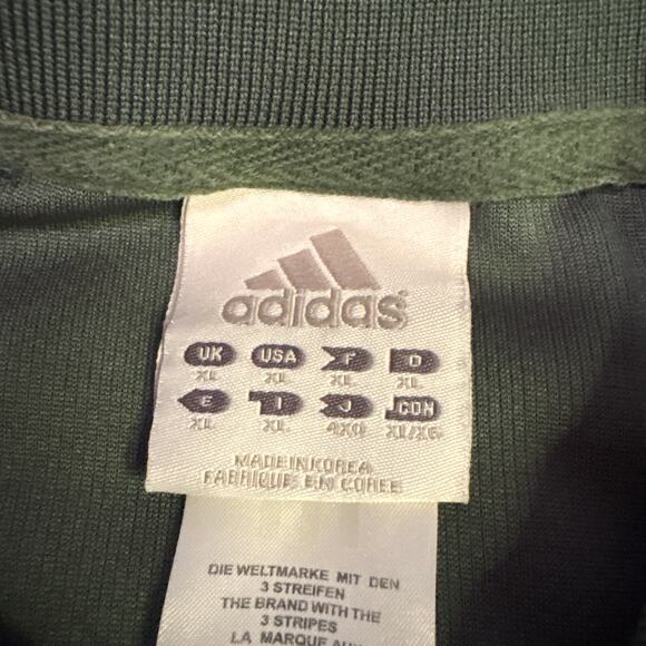 Adidas Notre Dame Football Golf Polo Green Shirt Sz XL - Picture 4 of 6